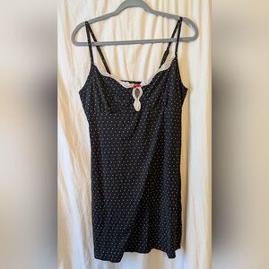 George Black Chemise with White Dots